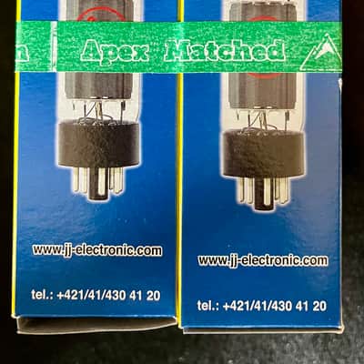 JJ Electronic 6L6GC Power Tube Apex Matched Quad 2010s - Clear Glass / Black Base image 3