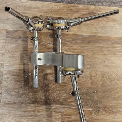 Vintage 1970s Slingerland Super Set-O-Matic Double Tom Holder Mount Complete image 9