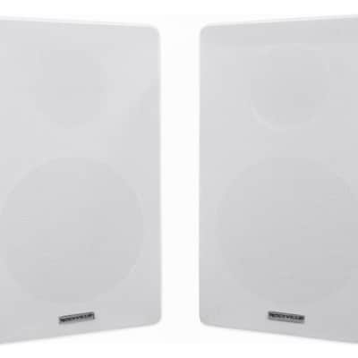 Pair Rockville RockShelf 64W 400w White 6.5" Home Theater Bookshelf Speakers/4 Ohm image 3