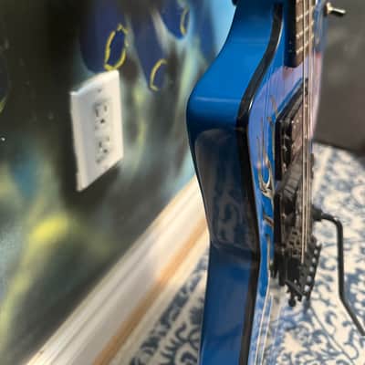 Dean Buddy Blaze ML Dimebag limited edition 1 of 300 2008 - Blue with Chrome Flame Design image 8