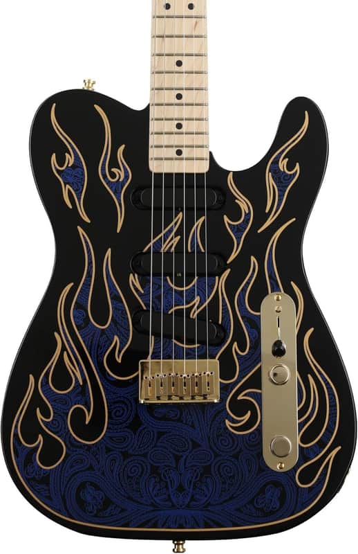 Fender James Burton Artist Series Signature Telecaster 2007 - Present - Blue Paisley Flames image 1