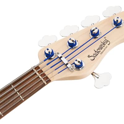 Sadowsky MetroLine 21-Fret Vintage MJ Bass 5 String, Red Alder Body, Burgundy Burst Transparent Satin image 8