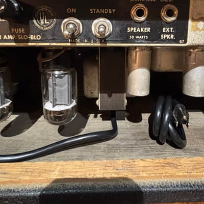 Fender Bassman "Drip Edge" 2-Channel 50-Watt Guitar Amp Head 1968 - 1969 - Silverface image 10