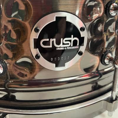Crush Hybrid 14 x 7" Hammered Brass/Steel Snare Drum image 2