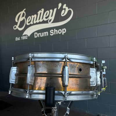 *RARE* 1958 WFL Super-Ludwig 5x14" 10-Lug Brass Snare Drum No. 401 with Internal Muffler image 2