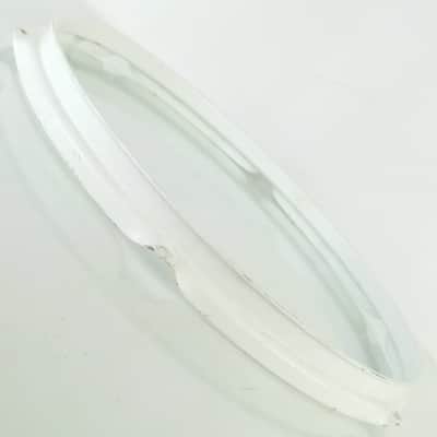 Ludwig 13"6Lug Tom Drum 2.3mm Batter Rim/Hoop White Powder-Coat Triple Flange image 4