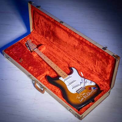 Fender 50s Reissue Stratocaster Signed by Nile Rodgers THE HITMAKER 1983 - Sunburst image 13