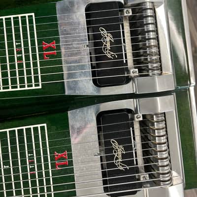 MSA Super Sustain II XL D-10 (Double Neck Ten String) 1980 - Transparent Green image 4