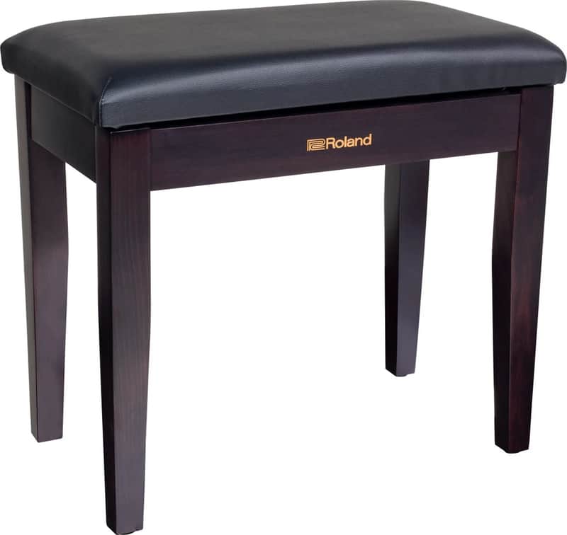 Roland RPB100 Rosewood Piano Stool with Vinyl Seat and Music Compartment image 1