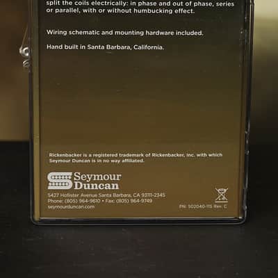 SEYMOUR DUNCAN SRB-1b Pickup for RICKENBACKER 4003 Bass Humbucker Bridge image 2