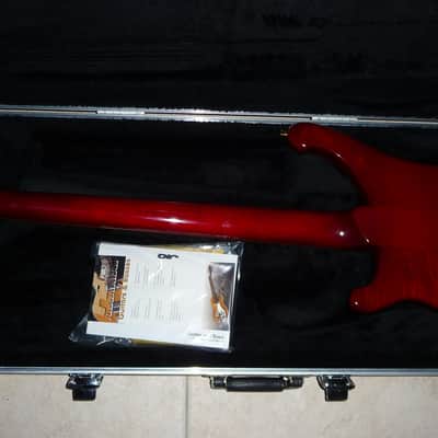 Rickenbacker 4004 CII Cheyenne 2008 Translucent Red Flamed Maple/Walnut with Bubinga Fretboard image 19
