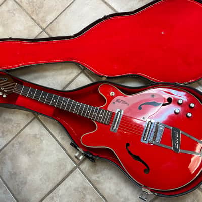 1967 Coral Vincent Bell Firefly Red Danelectro image 13