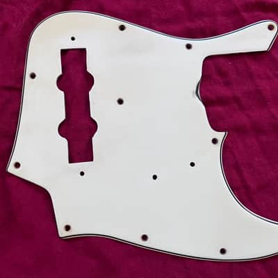 1966 1967 Fender white Jazz bass pickguard image 1
