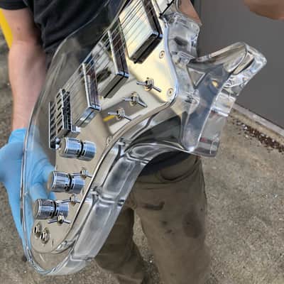 Electrical Guitar Company Jerry Garcia Acrylic Hybrid OBEL aluminum neck 2019 Polished image 2