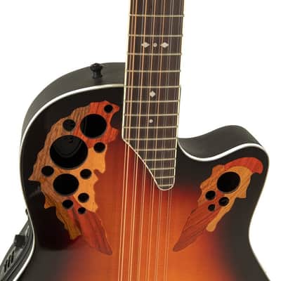 Ovation E – akustická kytara Standard Elite Deep Contour Cutaway 12-string New England Burst image 9