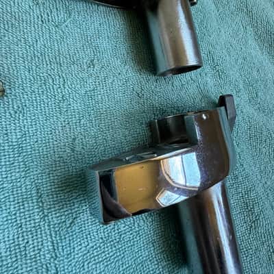 Rogers Two Tom Drum Mount or Spur brackets - Big R Memriloc XP8 - 1” Lot #5 70s - Chrome image 9