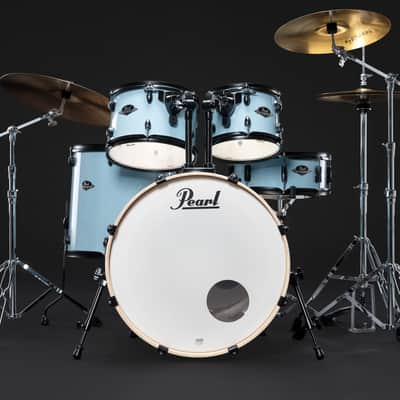 Pearl Export EXX 5-PCS Drum Set with HWP-834 and PX Cymbal Pack - Daphne Blue w/ black fittings image 2