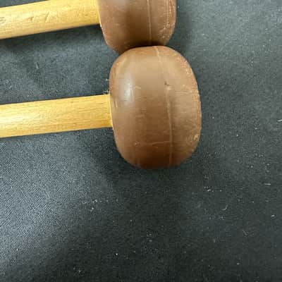 VINTAGE Percussion Construction Marimba Mallets, Brown-Medium Soft, 1 Pair-EXCELLENT image 3