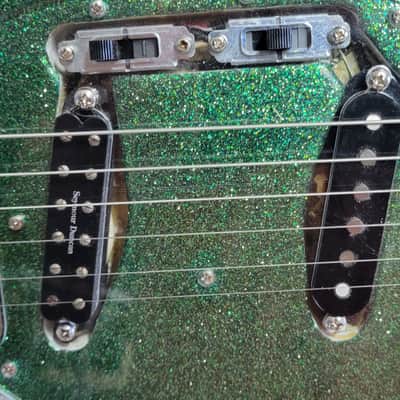 1965 Fender Duosonic, bass boat green metalflake image 3