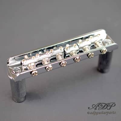 Tele to Bigsby B5/50 WD Conversion Kit: Bridge 6 Saddles + Pickup Plate Chrome image 3