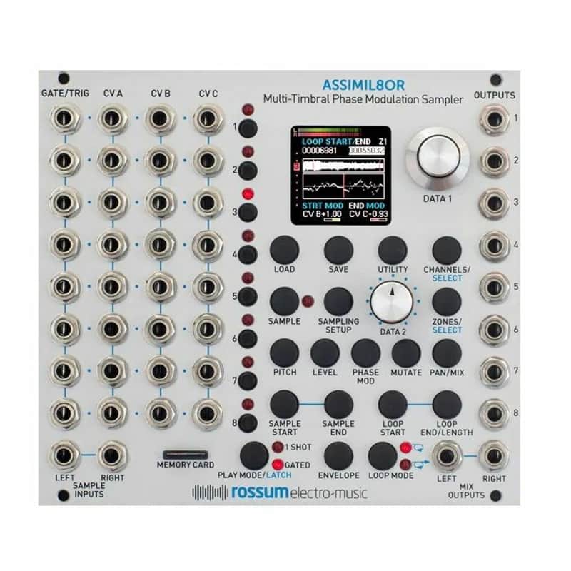 Rossum Electro-Music Assimil8or Multi-Timbral Phase Modulation Sampler Module (silver) imagen 1