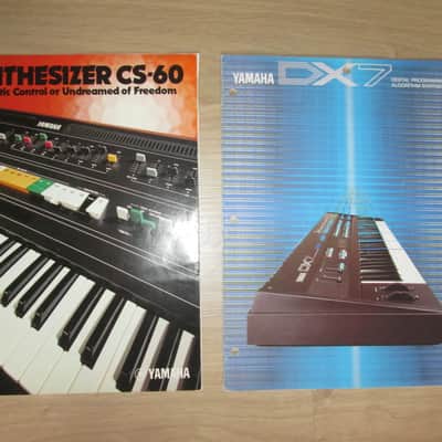 Yamaha Vintage Synthesizer Literature Package (CS-60 + DX-7)- Original Vintage Synthesizer Brochure/Catalog-RARE