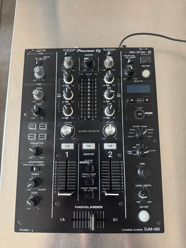 Pioneer DJM-450 2-Channel DJ Mixer 2010s - Black image 1
