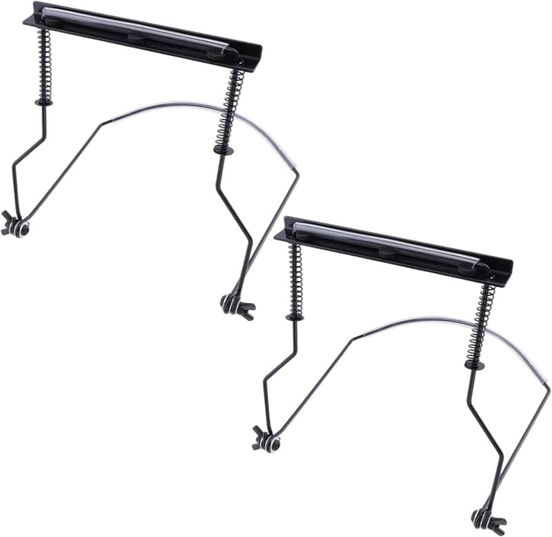 10 Holes Harmonica Neck Stand,Metal Adjustable Holder,Professional Harmonica Holder Neck,Black,2 Pcs image 1