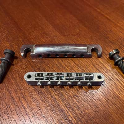 Gibson Aged Custom Shop Les Paul Tailpiece with studs and faber Abr-1 image 3