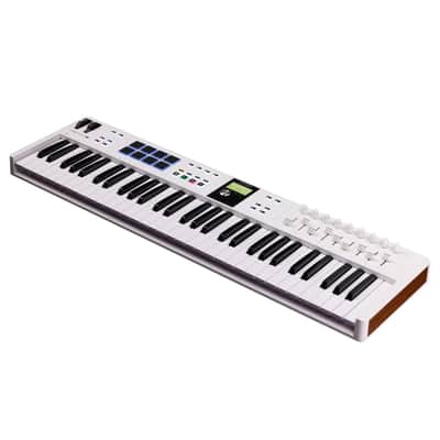 Arturia KeyLab Essential 61 mk3 MIDI Controller Bundle w/ Pig Hog Solutions PMID06 6ft MIDI Cable, USB Cable & Liquid Audio Polishing Cloth (White) image 3