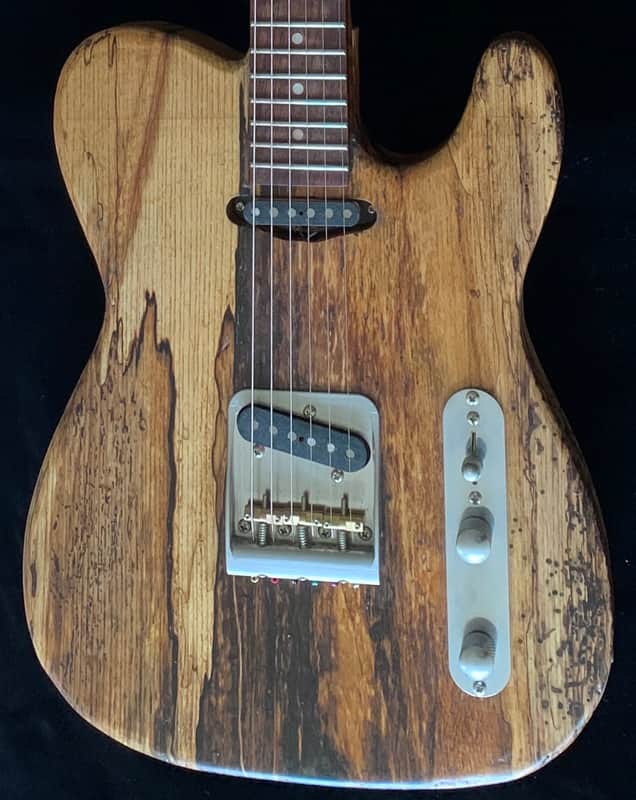 "Verity" Custom Telecaster / Barncaster from A Wee Black Dug Guitars - Natural, Figured Driftwood image 1