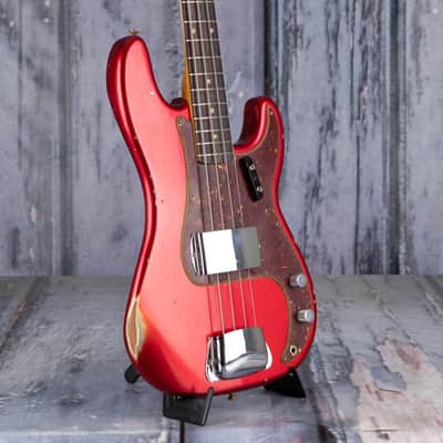 Fender Custom Shop Limited 1962 Precision Bass Relic Bass, Aged Candy Apple Red image 2