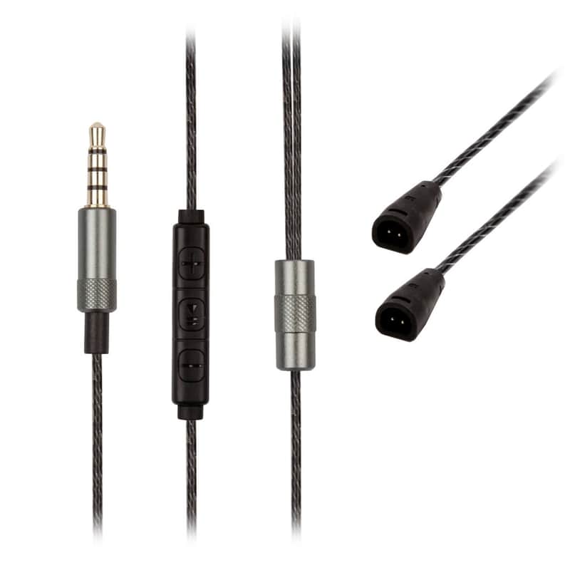 Black Replacement 5N OFC Sennheiser IE8 IE80 IE8i Cable Headphones Lead Mic Volume Control image 1