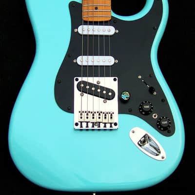 2024 Masterbuilt Sky Blue Hardtail Strat + Grover Locking Tuners +Roasted Maple Neck + Strat and Tele Pickups +7 Sound Switching+Treble Bleed+Working Bridge Tone+Leveled, Crowned and Polished Frets+Full Setup! image 2