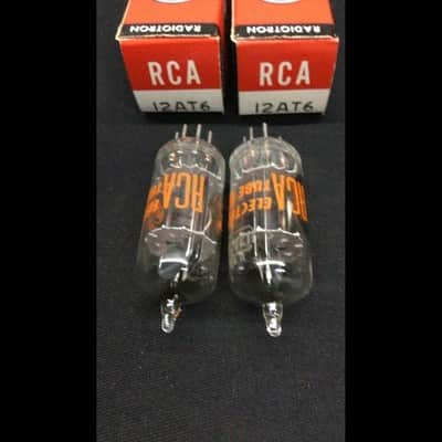 NOS NIB Pair RCA 12AT6 Vintage Radio Vacuum Tubes TESTED 8.9664 image 5
