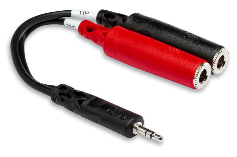Hosa YMP-137 Stereo Breakout 3.5mm TRS to Dual 1/4" TSF image 1