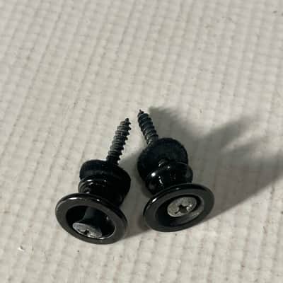 2000's Japan Jackson DXMG & Dinky Guitar Factory Black Oversize Strap Buttons image 2