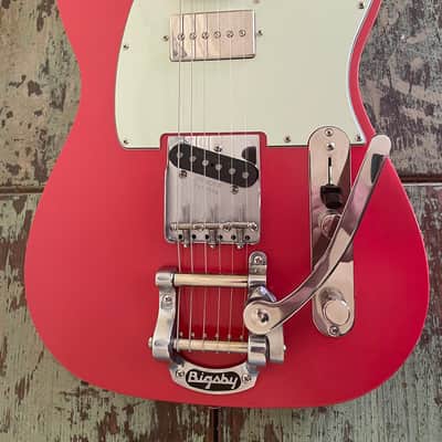 2022 Partscaster / Barncaster T-Type - Fiesta Red Nitro - Pine Body - P90 - Bigsby B5 image 9