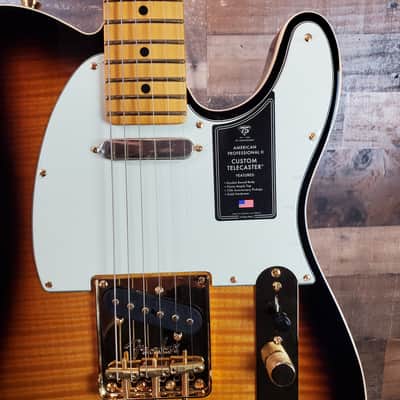 Fender 75th Anniversary American Professional II Custom Telecaster Electric Guitar 2-color Sunburst 359 image 4