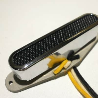 Telecaster Neck Pickup Chrome Plated Open Cover Black Foil Alnico Hand Wound Coil Tap by Q pickups image 3