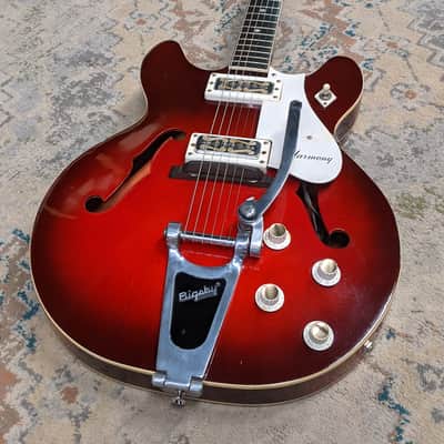 Harmony Rocket Semi-Hollow Body Guitar - 1960s image 3