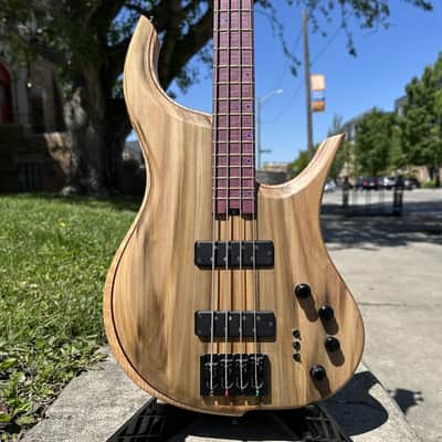 Grog Guitars Rainbow Poplar Mammoth 4 Bass w/ Gator Icon Hybrid Case image 2