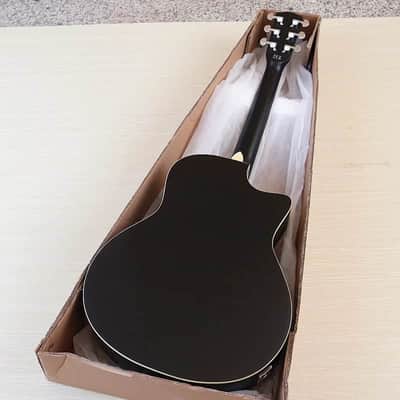 Left Handed Custom Resonator Guitar, Laminated Spruce Top Body, Mahogany Neck image 3
