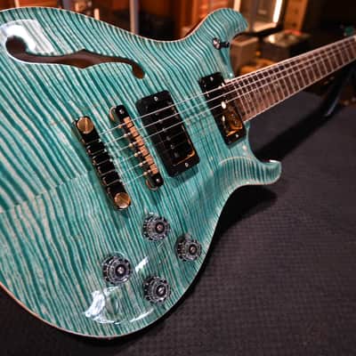 PRS Wood Library McCarty 594 Semi-Hollow Danville Music 35th Anniversary Artist Top 2025 - Bahamian Blue #8203 image 3