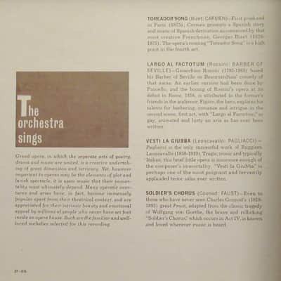 THE ORCHESTRA SINGS CAPITOL 2-TRACK STEREO TAPE image 3