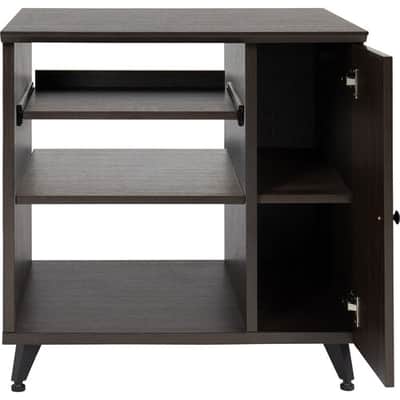 Gator Elite Furniture Series Rolling Rack Sidecar Cabinet in Dark Walnut Brown Finish with Configurable Rack Space & Shelving GELITESIDECAR-BRN image 4
