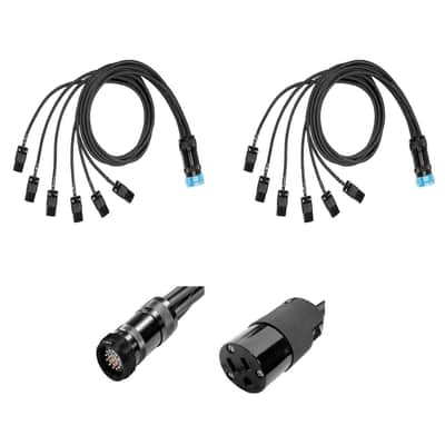 2 pk SOCAPEX SOCO 19 PIN to 6 Edison Female AC Connector 6 ft Breakout Cable image 1