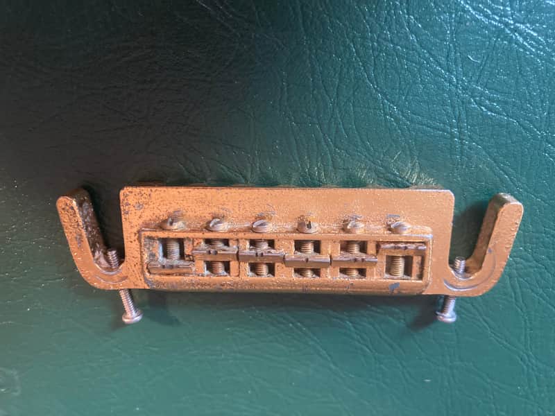 Leo Quan Badass Six String Guitar Bridge Vintage Pat. Appl'd For Gold Free Ship - Gold image 1