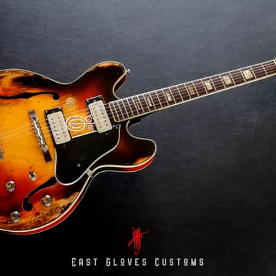 1960s Ventura Hollow body Natural/Amber Heavy Relic Made in Japan by East Gloves Customs (RARE) image 7