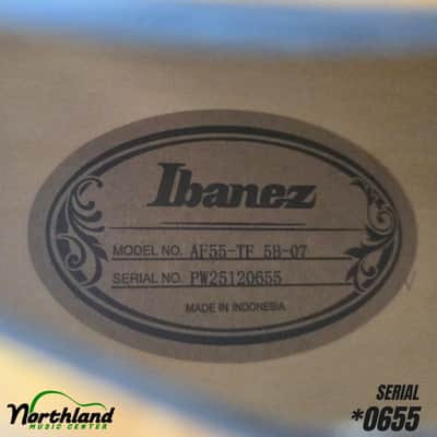 Ibanez AF55 Artcore Hollow Body Guitar - Tobacco Flat - *0655 image 7